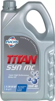 FUCHS TITAN SYN MC 10W-40 ENGINE OIL LUBRICANT 5 LITRES ACEA A3/B4