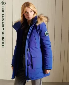 Superdry Womens Everest Parka Coat Blue / Cobalt - Size: 8