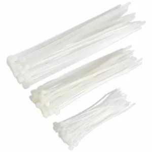 Genuine SEALEY CT75W Cable Tie Assortment White Pack of 75
