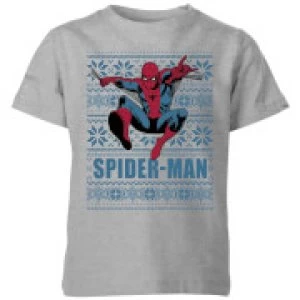 Marvel Spider-Man Kids Christmas T-Shirt - Grey - 5-6 Years