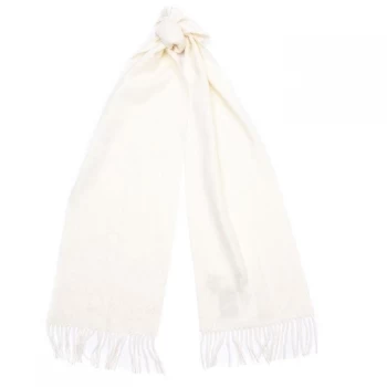 Barbour Plain Lambswool Woven Scarf Cream