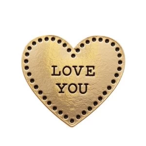 Sass & Belle Gold Love Heart Pin Fashion Accessory