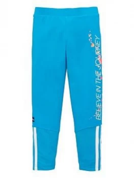 adidas Childrens Frozen Tights - Blue, Aqua, Size 7-8 Years, Women