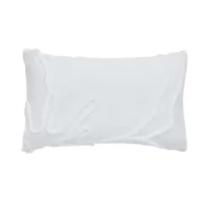 Ted Baker Magnolia Tufted Standard Pillowcase, White