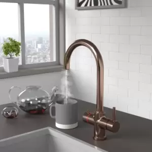 Pronto 3 in 1 Boiling Water Tap Twin Lever in Copper