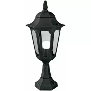 Outdoor IP44 1 Bulb Wall Ground Pedestal Lamp Light Black LED E27 100W d02084