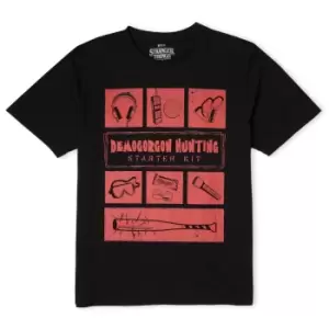 Stranger Things Demogorgon Hunter Mens T-Shirt - Black - L - Black