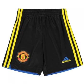 adidas Manchester United Third Shorts 2021 2022 Junior - Black