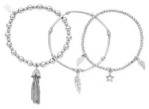 ChloBo SBSTA3G Guidance Stack Of 3 Bracelet Set Sterling Jewellery