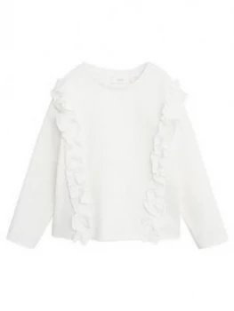 Mango Girls Frill Sweat - Cream