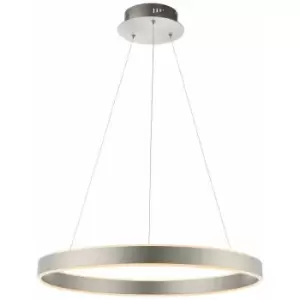 Ceiling Pendant Light Matt Nickel & Frosted Acrylic 43W LED Bulb Included