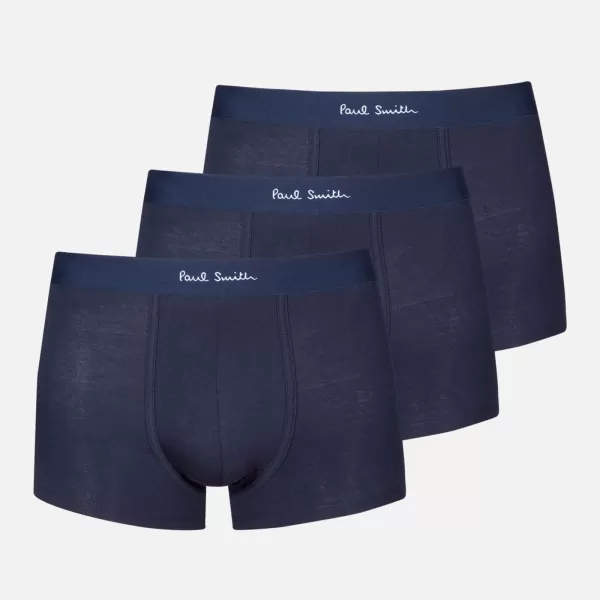 Paul Smith Loungewear Mens 3 Pack Trunk Boxer Shorts - Blue - XXL