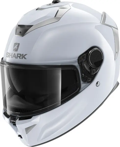 Shark Spartan GT Blank Bcl. Micr. White Silver Glossy W01 Full Face Helmet S