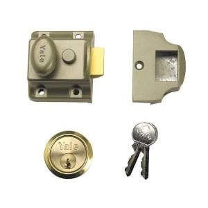 Yale Locks 706 Traditional Nightlatch 40mm Backset ENB Finish Box