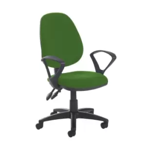 Dams MTO Jota High Back PCB Operator Chair with Fixed Arms - Madura Green