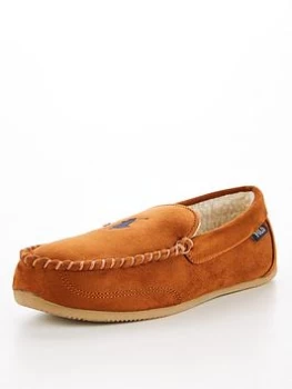 Ralph Lauren Declan Shearling Lined Slippers - Tan, Snuff Tan, Size 42, Men