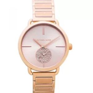 Portia Quartz Rose Gold Tone Dial Ladies Watch