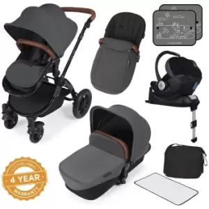 ickle bubba Stomp V3 Black All-in-One i-Size Travel System - Graphite Grey