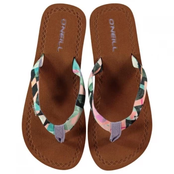 ONeill Woven Flip Flops Ladies - White AOP