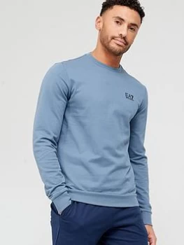 EA7 Emporio Armani Core ID Logo Sweatshirt - China Blue, China Blue, Size L, Men