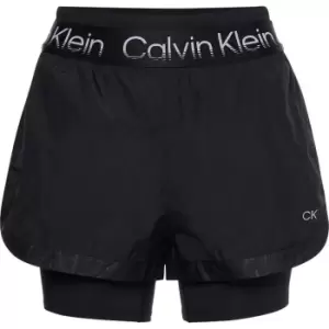 Calvin Klein Performance 2-In-1 Gym Shorts - Black