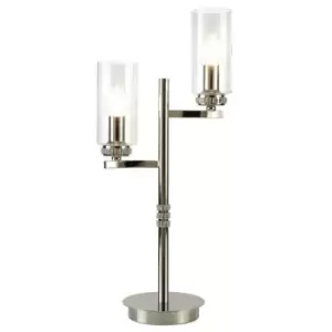 Luminosa Lighting - Table Lamp, 2 x E14, Polished Nickel