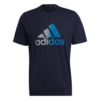 adidas AEROREADY Designed to Move Sport Logo Tee Mens - Blue