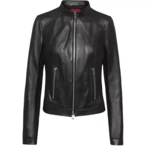 Hugo Lanore Leather Jacket - Black