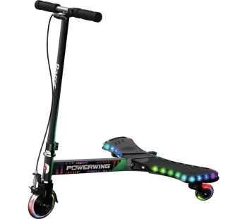 RAZOR PowerWing Lightshow Three-Wheel Scooter - Black & Blue