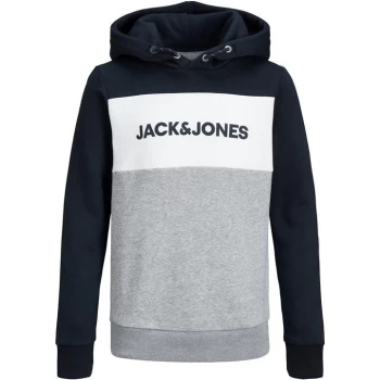 Jack and Jones Logo Blocking Sweat Hoodie Junior - Blue