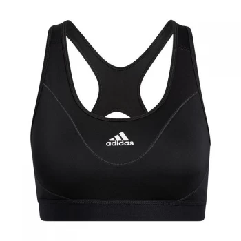 adidas Believe This Medium-Support Reflective Bra Womens - Black / White