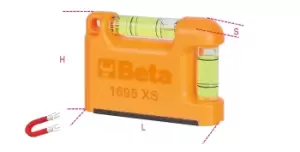 Beta Tools 1695XS Magnetic Pocket Spirit Level 016950250