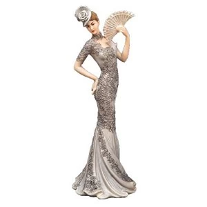 Bolero Collection Lady Figurine in Silver Dress 33.7cm