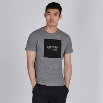 Barbour International Mens Block T-Shirt - Anthracite Marl - L