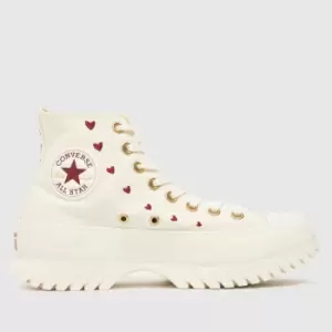 Converse White All Star Lugged 2.0 Hearts Trainers