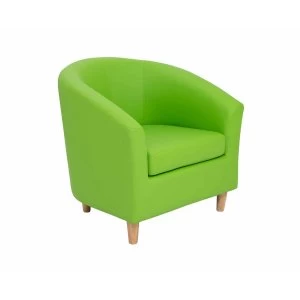 TC Office Lux Tub Armchair with Wooden Feet, Lime