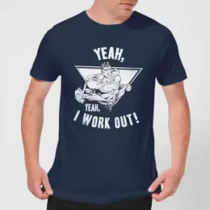 DC Comics Superman I Work Out T-Shirt - Navy - L