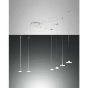 Fabas Luce Susanna LED Cluster Pendant Ceiling Light White Glass