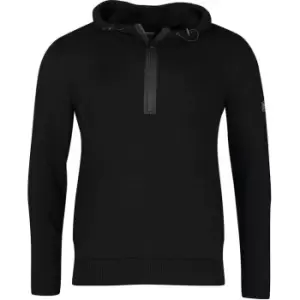 Barbour International Renzo Half Zip Hoodie - Black