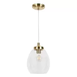 Spa RHYS Tulip Pendant Light Satin Brass