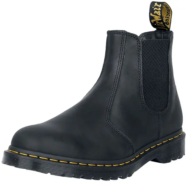 Dr Martens Black 2976 Waxed Full Grain Leather Chelsea Boots Black Male 7 175773UK