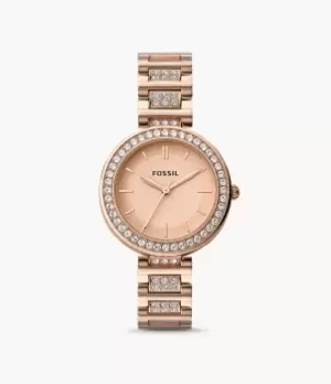 Fossil Women Karli Three-Hand Rose Gold-Tone Stainless Steel Watch