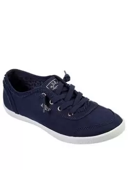 Skechers Bobs B Cute Plimsolls - Navy, Size 4, Women