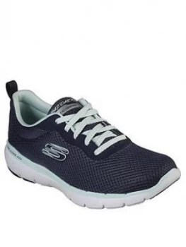 Skechers Flex Appeal 3.0 First Insight Trainers - Navy, Size 3, Women