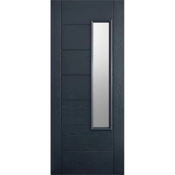 Newbury External Glazed Anthracite Grey GRP 1 Lite Door - 838 x 1981mm