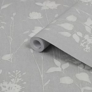 Laura Ashley Steel Dragonfly Garden Smooth Wallpaper