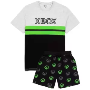 Xbox Mens Colour Block Short Pyjama Set (M) (Black)