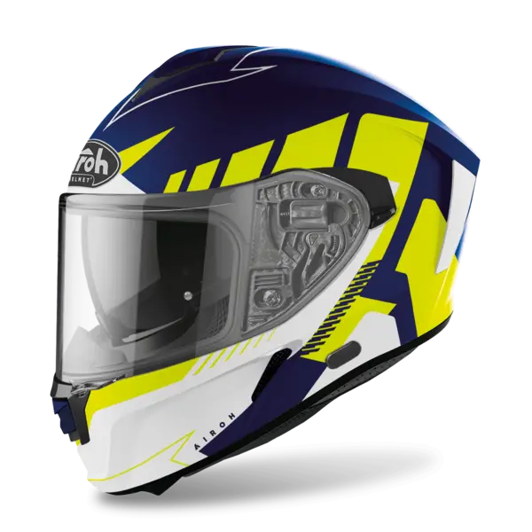 Airoh Spark Rise Blue Yellow Matt Full Face Helmet S