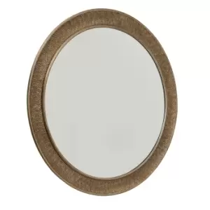 Hammered Large Brass Wall Mirror