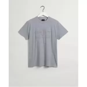 Gant Tonal Shield T Shirt - Grey